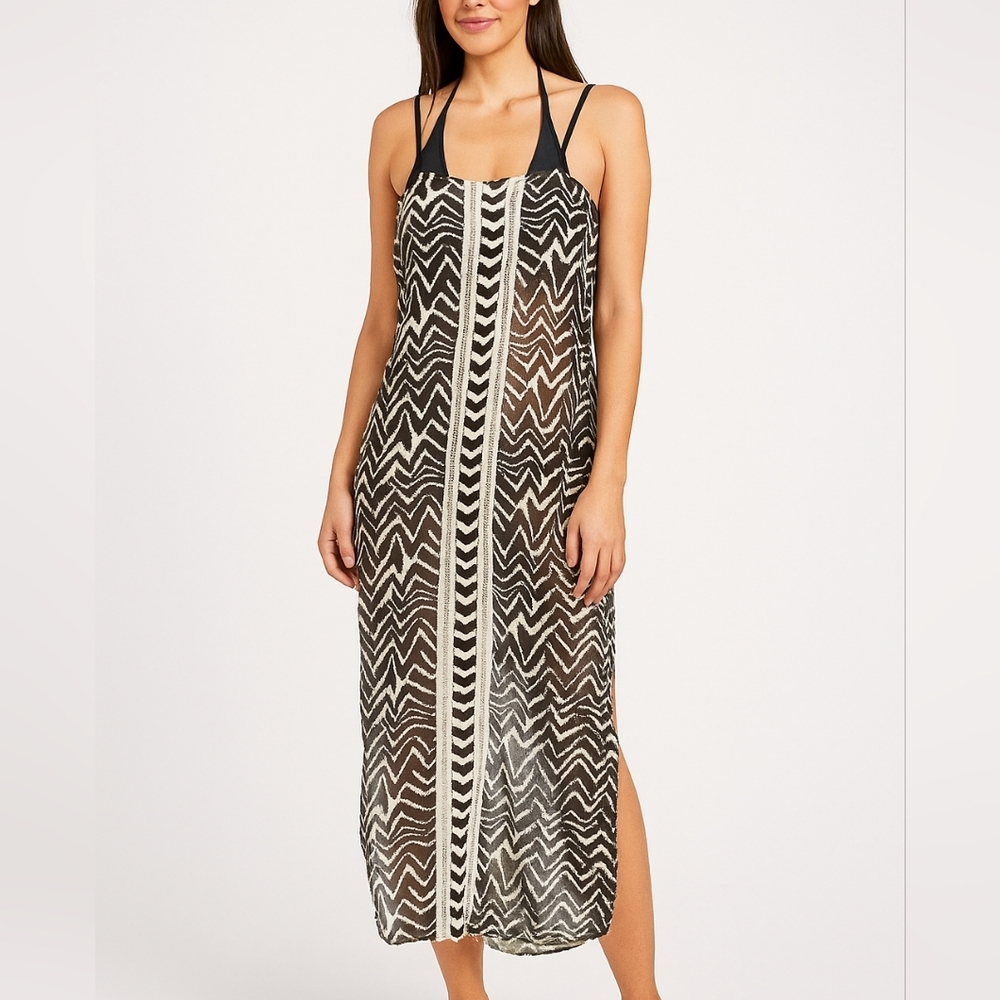 LAST CHANCE - River Island Black & White Beaded Cover Dress